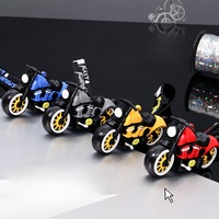 Gantungan Kunci Motor Kreatif Kecil Keren, Gantungan Kunci Motor Boneka Kartun 3D untuk Pasangan, Liontin Tas Ransel