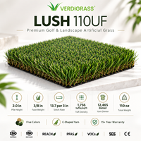 Gazon artificiel Verdigrass Ultra Flow cinq couleurs, luxuriant, 110UF, gazon synthétique réaliste pour la cour avant et la cour arrière