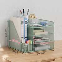 OFME03 Boîte de rangement de fichiers multi-couches en métal écologique rectangulaire pour bureau avec une capacité de 20 à 35 L 12*12,2*9,65 pouces