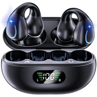 Q71 Earphone Nirkabel Peredam Kebisingan Wifi BT Headset Open Ear Bone Conduction Headphone BT5.3 Earbud Nirkabel Jepit di Telinga