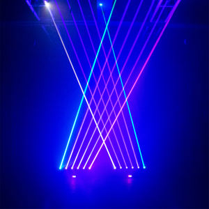 Projecteur Laser RGB 6x500mW à Têtes Mobiles, Barre Lumineuse 6 Yeux, Contrôle DMX pour DJ, Discothèque, Mariage, Scène de Fête - Product Image 6