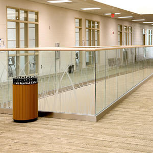 Garde-corps en verre duplex à rainure durable en acier galvanisé moderne pour usage intérieur et extérieur bureau à domicile villa balcon grenier escalier - Product Image 3