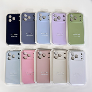 Coque de téléphone en silicone JOYPOODO S001 avec objectif caméra pour iPhone <span class=keywords><strong>11</strong></span> 12 13 14 15 16 17 Pro Max, couleur unie, coque en silicone tendance - Product Image 6