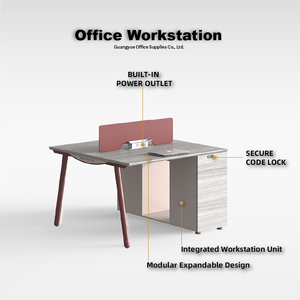 Module de poste de travail double avec configurations multi-utilisateurs extensibles, accès électrique intégré et solutions de stockage configurables - Product Image 2