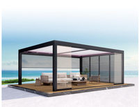 Pérgola Motorizada de Aleación de Aluminio para Exteriores, Color y Tamaño Personalizados, LED, Garantía de 3 Años, Cubierta de Techo Abatible Impermeable