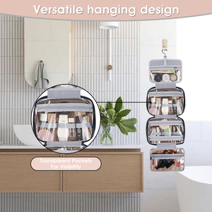 Organizador de artículos de tocador de viaje resistente al agua, bolsa de almacenamiento de maquillaje personalizada de belleza, bolsa de cosméticos para mujer - Product Image 3