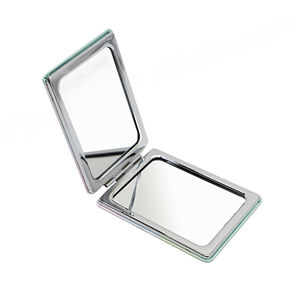 HQ Mixed Proc Discount Portable Double-Sided PU Folding Cosmetic <b>Mirror</b> Cute Small Custom Logo Compact and Hand-Folded - Product Image 1