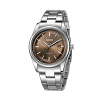 Montre de couple TUCKER TU9812 en gros pour hommes et femmes, unisexe, avec boîtier en acier inoxydable et cadran à aiguilles, mouvement à quartz