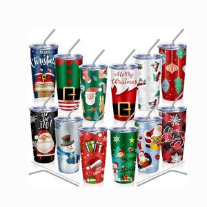 Vaso Térmico Navideño con Tapa y Pajita, Vaso de Papá Noel, Vaso de Agua Personalizado para las Fiestas Navideñas, Regalos para Cristianos - Product Image 1