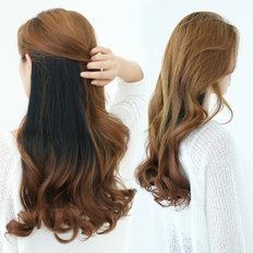Capelli cambogiani mezzo bagnato 6 pezzi bicolore Set onda profonda allentata naturale da 8 pollici e dritto crespato con 22 h182 - Product Image 1