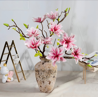 Tige de fleur de magnolia artificielle faite à la main pour décoration intérieure, mariages, événements, festivals, cérémonies et séances photo