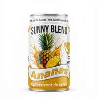 Blikken drankenblikken voor ananasdranken en fruit-sapverpakkingen