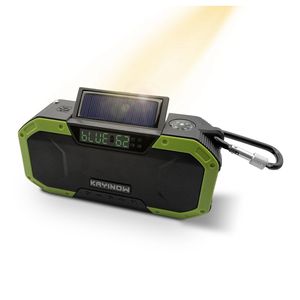 DF580 Multi-Functional Camping Lantern Speaker with <b>Solar</b>/Hand Crank Charging Handheld CB Radio Waterproof Durable Plastic - Product Image 4