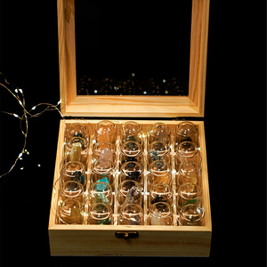 Musée naturel dans la bouteille 25 sortes de spécimens minéraux bruts en cristal naturel Ornements de table Collection de minerai d'améthyste - Product Image 1