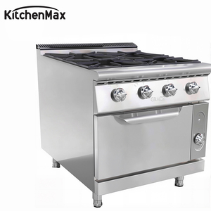 Cocina Industrial KitchenMax Profesional de 4 Quemadores con Horno a Gas, Equipo de Cocina a Gas - Product Image 1