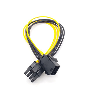 Cantell PCIe kabel daya GPU, 6 Pin jantan ke 8Pin kabel jantan 18AWG 20cm - Product Image 1