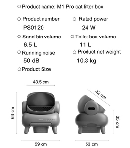 Neakasa Cat accessori M1 Open Top elettronica grande autopulente automatico lettiera Smart per gatti - Product Image 4