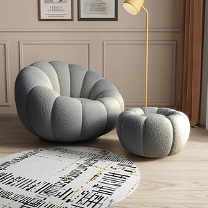 Chaise de salon nordique Teddy tissu de laine canapé monoplace de luxe chaises longues d'appoint <span class=keywords><strong>fauteuil</strong></span> paresseux - Product Image 4