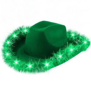 Sombrero de Vaquero con Plumas y <span class=keywords><strong>Boa</strong></span> Rosa LED - Product Image 6