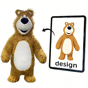 Costume Gonfiabile Gigante da <span class=keywords><strong>Orso</strong></span> 2,6M, Mascotte Intera per Adulti, <span class=keywords><strong>Vestito</strong></span> Gonfiabile per Spettacoli, Senza Batterie - Product Image 1