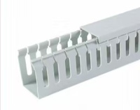 Goulotte de câblage murale solide en PVC blanc, ignifuge UL94V-0, -20°C +80°C, HLG-PVC-SW-25x25 pour panneau industriel SGS