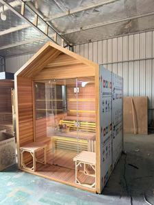Sauna moderne Polar Armor avec panneaux en aluminium et cèdre rouge pour les températures extrêmes, idéal pour les villas et complexes de luxe haut de gamme. - Product Image 3