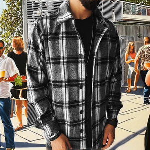 Nouvelle Collection : Hauts Décontractés à Manches Longues pour Hommes, T-shirts Imprimés à Carreaux avec Poches, Style Formel en Tissu Dobby, Fourniture ODM Automne - Product Image 3