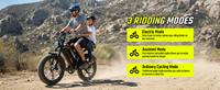 Vélo électrique tout-terrain 2026 EU Stock X6 48V 15A 25A avec batterie lithium sans balais et pneus larges de 20 pouces, moteur puissant, similaire au Surron Ultra Bee
