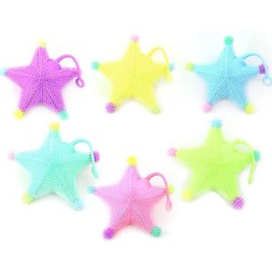 CHENXI TPR LED Light Flashing Squishies Children's Luminous Toys-Snow Dense Hairball Flashing Hairy <b>Ball</b> - Product Image 4