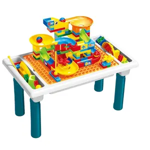 新着学習玩具DIYビルディングテーブル玩具ゲーム教育用多機能ビルディングブロックセット