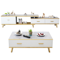 Table basse contemporaine moderne de haute qualité avec pieds en métal, idéale pour la maison, le bar, le bureau, le salon, la cuisine, et les meubles de télévision inclus.