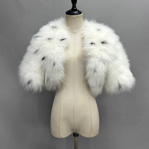 Nouvelle cape en <span class=keywords><strong>fourrure</strong></span> de renard véritable de luxe pour femmes, boléro en <span class=keywords><strong>fourrure</strong></span> pour <span class=keywords><strong>mariage</strong></span>, fête, cape élégante en <span class=keywords><strong>fourrure</strong></span> - Product Image 5