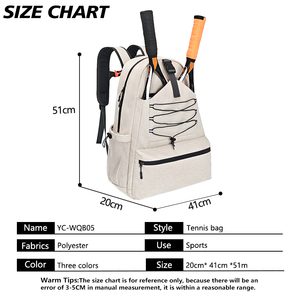 Bolsa DE TENIS personalizada, bolsa de Pickleball, Mochila deportiva, mochila de tenis con compartimento inferior separado para zapatos, mochila para raqueta de tenis - Product Image 5
