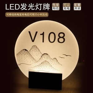 Letrero Luminoso Peize Hardware, Placa de Puerta Iluminada, Acrílico, Montaje en Pared, LED Personalizable, Número de Habitación para Hotel, Hostal, KTV, Salón de Belleza - Product Image 4