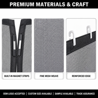 Moustiquaire magnétique pour porte, rideau anti-moustiques en fibre de verre, auto-scellante, mains libres, pour garage, patio, coupe-vent, taille personnalisée, vente en gros