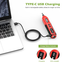 Tournevis sans fil 3,6 V avec fonction électrique et manuelle, kit d'outils de réparation rechargeable, jeu de tournevis pour la réparation de téléphones portables