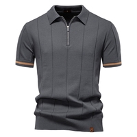 Soldes Exceptionnelles : Chemise Tricotée Homme - Chemise Décontractée Chic à Manches Courtes et Col Revers (Nouvelle Tendance Mode pour le Bureau et l'Été)