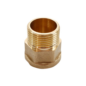 Adaptateur droit en laiton fileté mâle-femelle, raccord de tuyau en cuivre pour plomberie, eau et gaz - Product Image 3