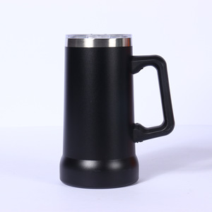 Vaso de Cerveza Brasileño de 24 oz, Vaso Aislado de Acero Inoxidable 304, Gran Capacidad, Portátil para Exteriores, con Asa - Product Image 4