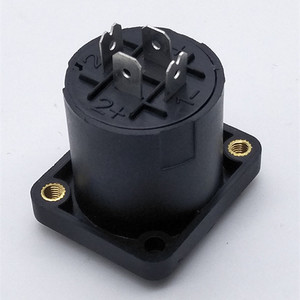 Conector XLR Profesional de Cuatro Núcleos para Altavoz, Cable de Audio de 4 Núcleos con Amplificador de Potencia, Conector Cuadrado Ohm - Product Image 2