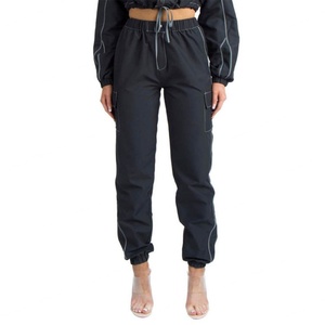Vêtements de sport OEM en promotion avec bandes réfléchissantes 3M pour femmes, ensembles de survêtements en nylon - Product Image 3