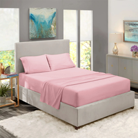 Parure de draps en coton égyptien 120 g/m², doux, respirant, résistant au rétrécissement, couleurs personnalisables OEM/ODM, pour appartement et dortoir