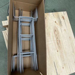 Piquets de fixation robustes en U avec base en H, en acier galvanisé de calibre 9, 10"x30", en plastique ondulé de 4 mil, pour enseignes immobilières, politiques et de jardin - Product Image 5