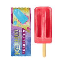 Sachet d'emballage personnalisé pour sucettes glacées, scellable à l'arrière, en plastique métallisé, pour fruits et crèmes glacées, emballage pour glaces et sucettes glacées