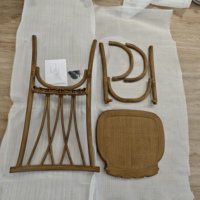Chaise d'événement en résine grain de bois marron, style saule bouclé, démontable, robuste, pour décoration de fête extérieure et mariage, vente en gros