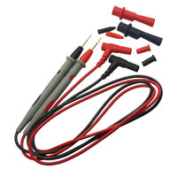 Câble de test de précision à sonde pointue 1000V 20A, sondes plaquées or avec pinces crocodiles, kit de sondes de test multimètre en PVC