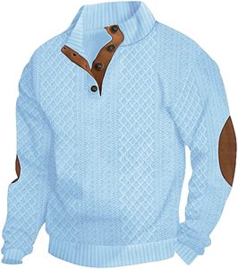 Pull homme en coton en maille fantaisie avec col rond kaki