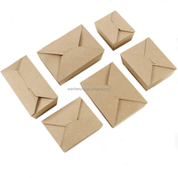 Boîtes en papier kraft naturel biodégradable pour petit déjeuner, carton alimentaire à emporter