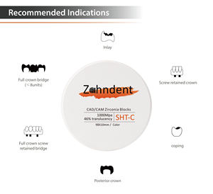 Zahndent alta estetica laboratorio dentale restauro SHT colore zirconia blocco prezzo per <span class=keywords><strong>cad</strong></span> <span class=keywords><strong>cam</strong></span> - Product Image 6