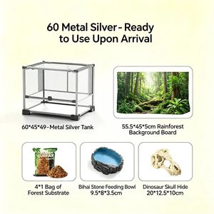 Terrarium en verre moderne et écologique pour reptiles, anti-évasion, empilable, pour <span class=keywords><strong>Dragon</strong></span> barbu, Python boule, Gecko léopard, Serpent maïs - Vente en gros - Product Image 3